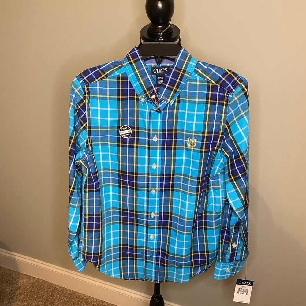 NWT Chaps Long Sleeve Button-up, Boys Medium
